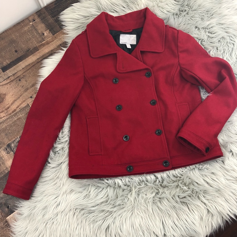❤️Red Old Navy Pea coat❤️